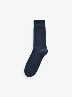 Navy Blue/Grey Pattern 12 Pack Cotton Rich Socks