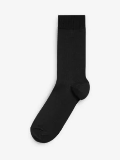 Navy Blue/Grey/Black 7 Pack Cotton Rich Socks