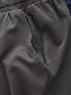 Navy Blue/Grey/Black Loopback Soft Touch Shorts 3 Pack