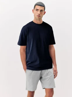 Navy Blue/Grey/Blue Jersey Pyjamas Shorts Set 3 Pack