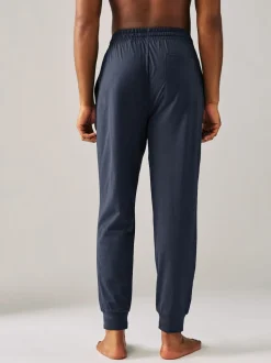 Navy Blue/Light Grey Cuffed Pyjama Bottoms Set 2 Pack