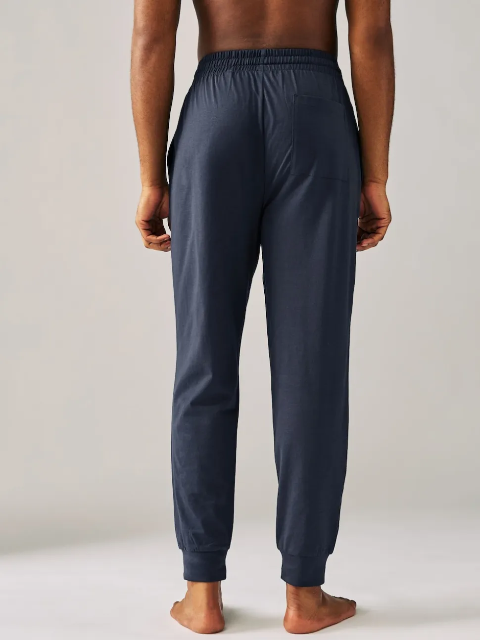 Navy Blue/Light Grey Cuffed Pyjama Bottoms Set 2 Pack