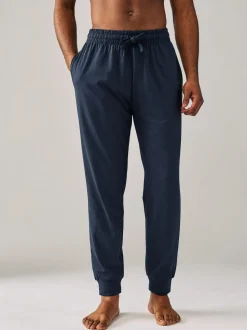 Navy Blue/Light Grey Cuffed Pyjama Bottoms Set 2 Pack