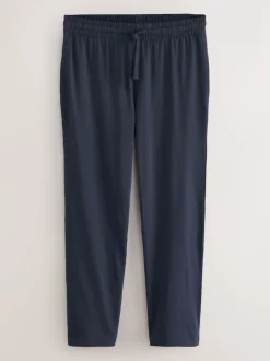 Navy Blue/Light Grey Open Hem Pyjama Bottoms Set 2 Pack