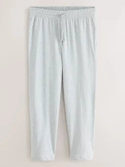 Navy Blue/Light Grey Open Hem Pyjama Bottoms Set 2 Pack