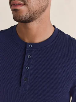 Navy Blue/Neutral Motionflex Cosy Long Sleeve Pyjamas Set