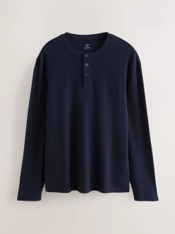 Navy Blue/Neutral Motionflex Cosy Long Sleeve Pyjamas Set