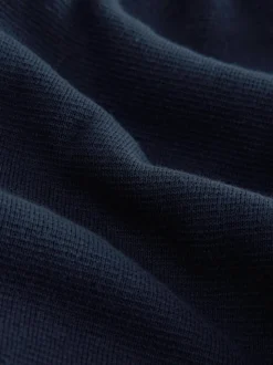 Navy Blue/Oatmeal N.Premium 100% Cotton Regular Fit Premium Quarter Zip Jumpers 2 Pack