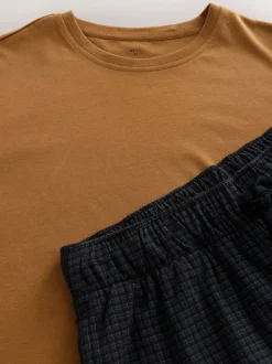 Navy Blue/Orange Motionflex Cosy Long Sleeve Pyjamas Set