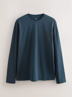 Navy Blue/Rust Motionflex Cosy Long Sleeve Pyjamas Set