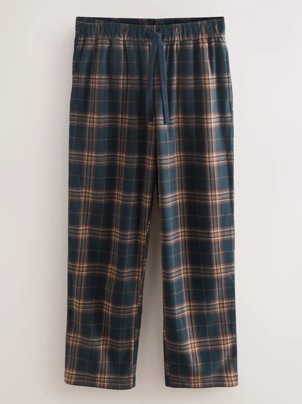 Navy Blue/Rust Motionflex Cosy Long Sleeve Pyjamas Set