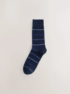 Navy Blues Pattern Smart Socks 5 Pack
