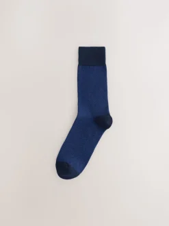Navy Blues Pattern Smart Socks 5 Pack