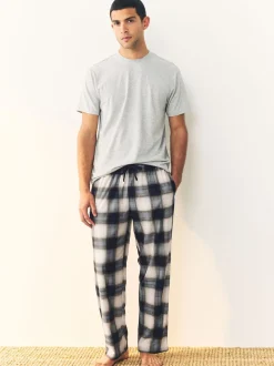 Navy Blue/Stone Motionflex Cosy Pyjamas Set 2 Pack