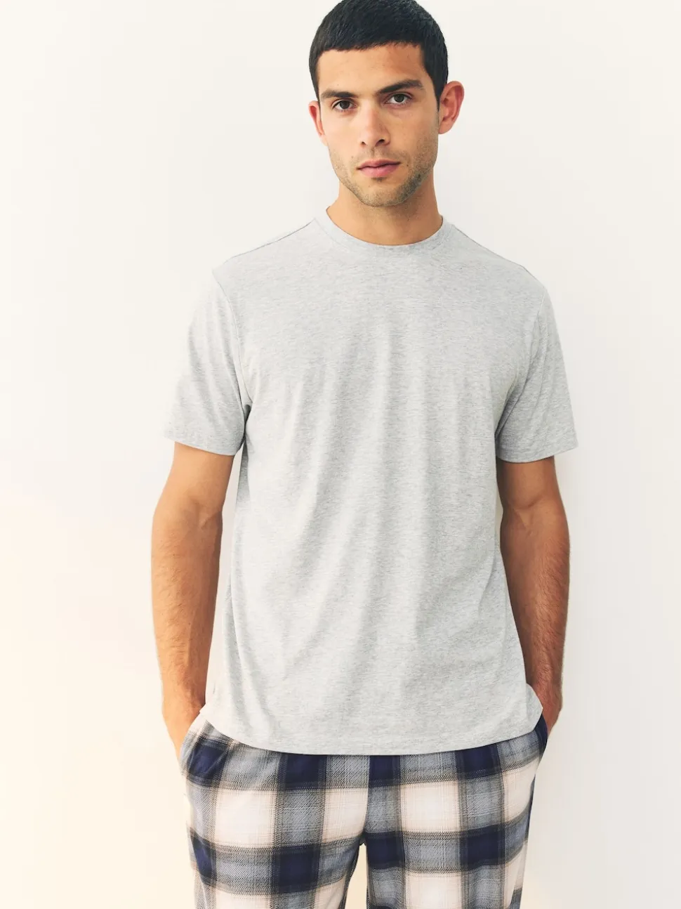 Navy Blue/Stone Motionflex Cosy Pyjamas Set 2 Pack