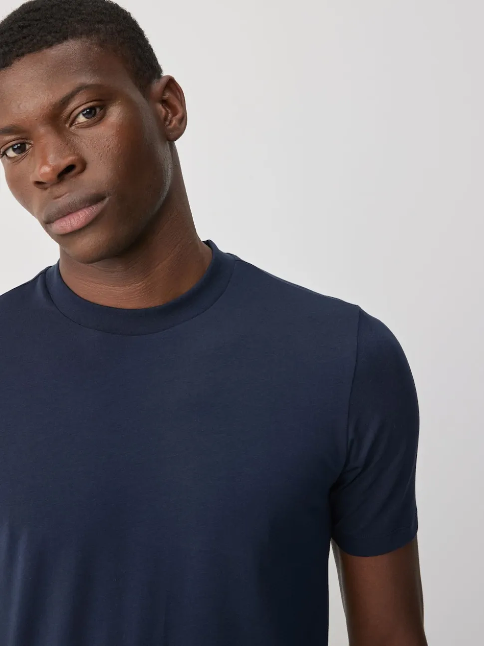 Navy Blue/White/Black Muscle Fit Essential T-Shirts 3 Pack