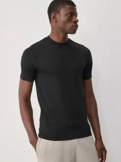 Navy Blue/White/Black Muscle Fit Essential T-Shirts 3 Pack