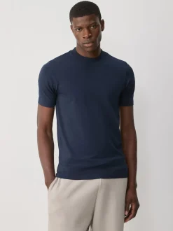 Navy Blue/White/Black Muscle Fit Essential T-Shirts 3 Pack