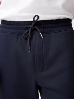 Navy Brushed Jersey Zip Pocket Shorts
