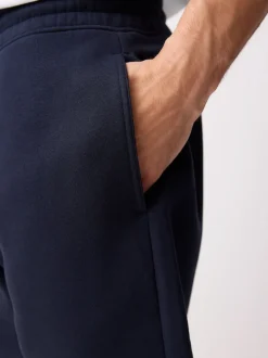 Navy Brushed Jersey Zip Pocket Shorts