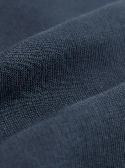 Navy Brushed Jersey Zip Pocket Shorts