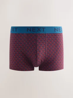 Navy/ Burgundy Red Spot Stripe 8 pack Hipster Boxers 5 Pack