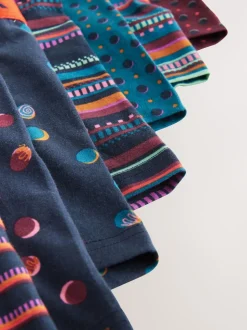 Navy/ Burgundy Red Spot Stripe 8 pack Hipster Boxers 5 Pack