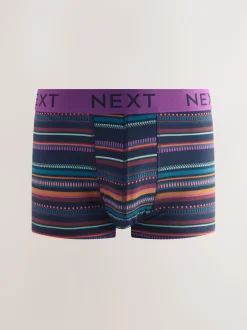 Navy/ Burgundy Red Spot Stripe 8 pack Hipster Boxers 5 Pack