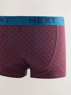 Navy/ Burgundy Red Spot Stripe 8 pack Hipster Boxers 5 Pack