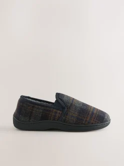 Navy Closed Back Slippers