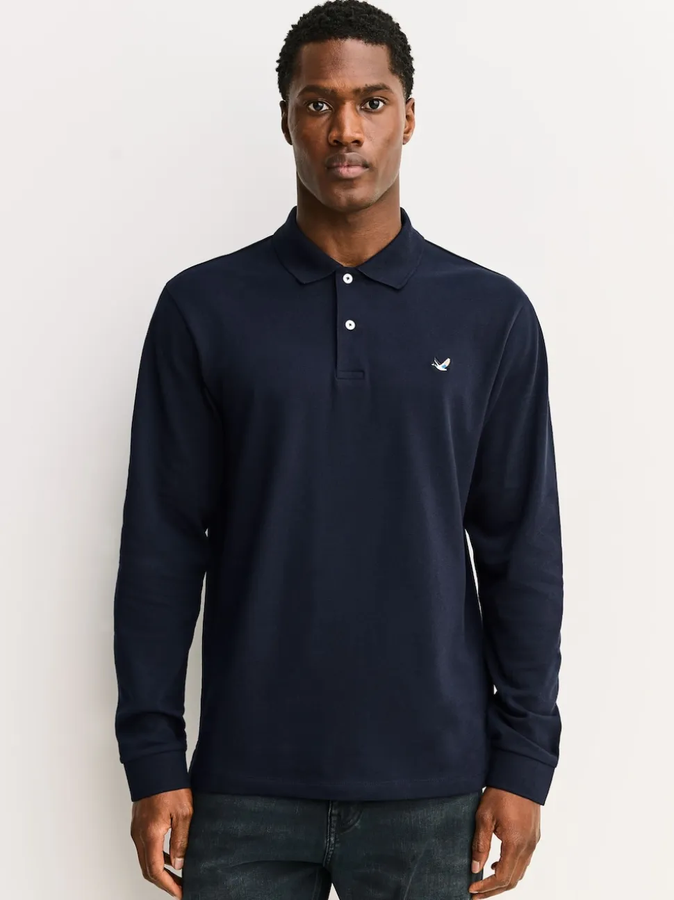 Navy Duck Pique Polo Shirt
