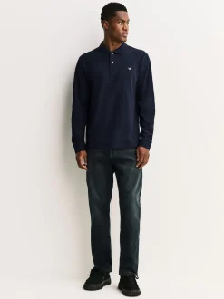 Navy Duck Pique Polo Shirt