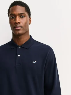 Navy Duck Pique Polo Shirt