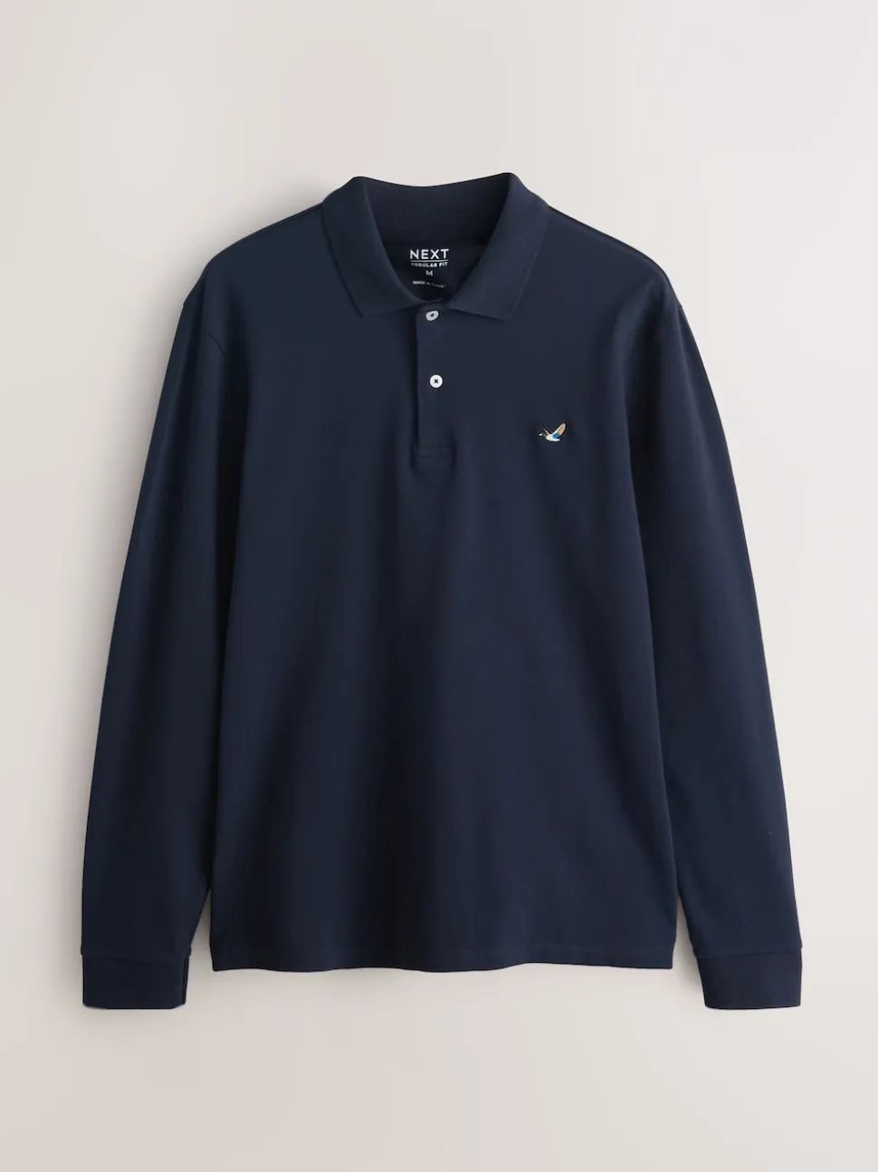 Navy Duck Pique Polo Shirt
