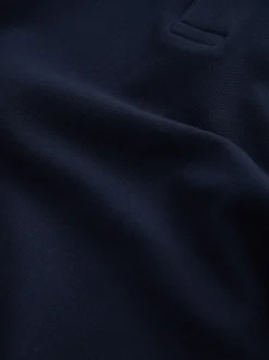 Navy Duck Pique Polo Shirt