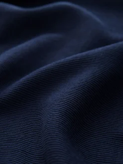 Navy EDIT Long Sleeve Grandad Neck T-Shirt