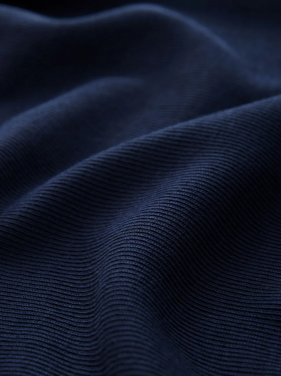 Navy EDIT Long Sleeve Grandad Neck T-Shirt