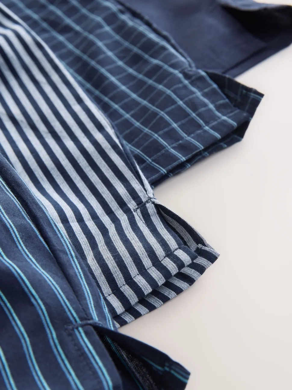 Navy Mixed Pattern 8 pack Woven Pure Boxers