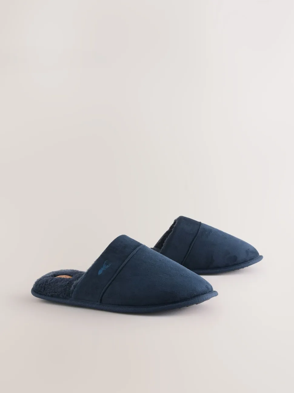 Navy Mule Slippers