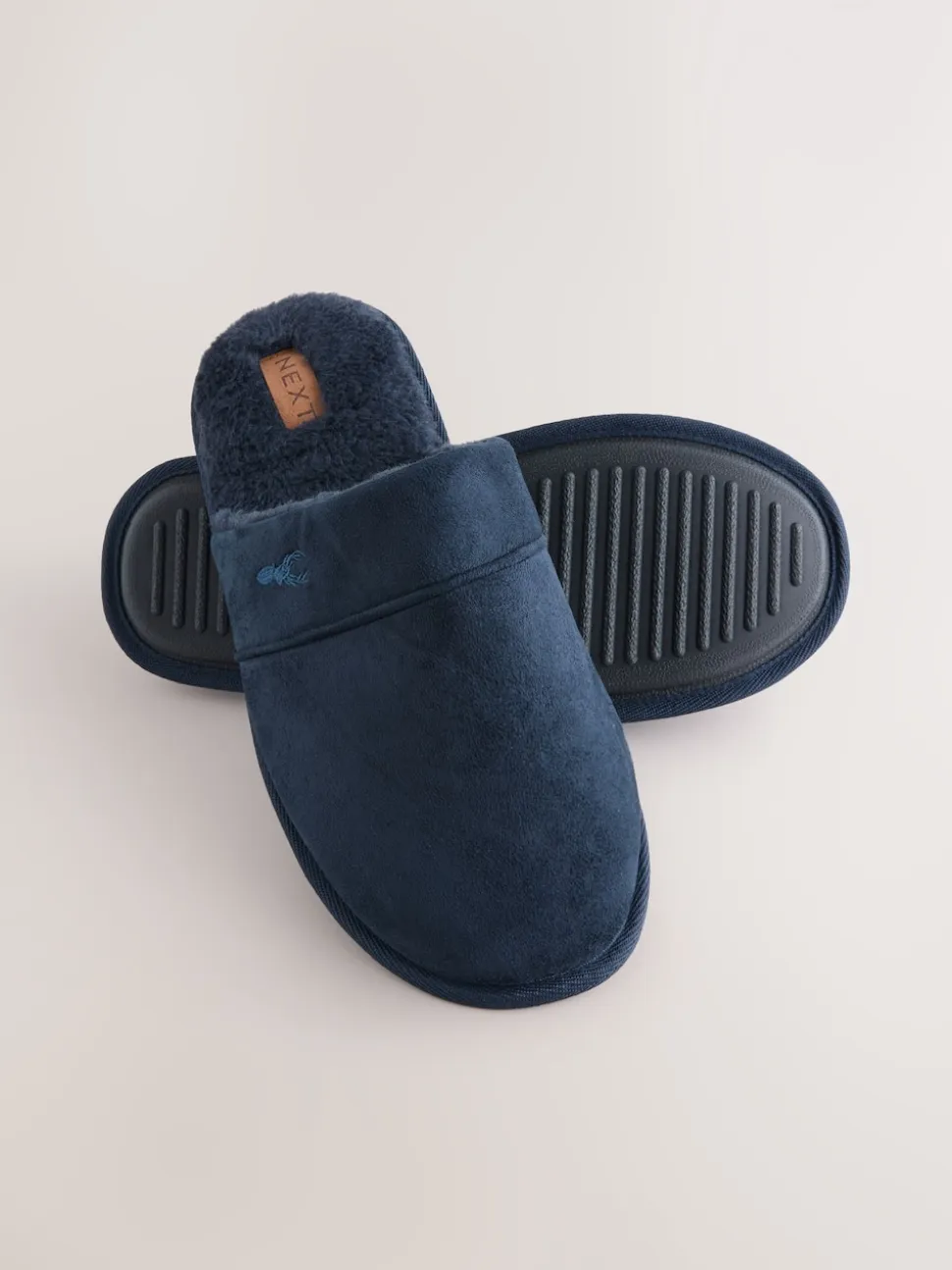 Navy Mule Slippers