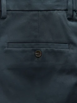 Navy Muscle Fit N.Premium Smart Cotton TENCEL™ Lyocell Blend Chinos With Comfort Waistband