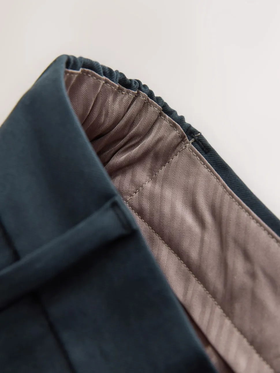 Navy Muscle Fit N.Premium Smart Cotton TENCEL™ Lyocell Blend Chinos With Comfort Waistband