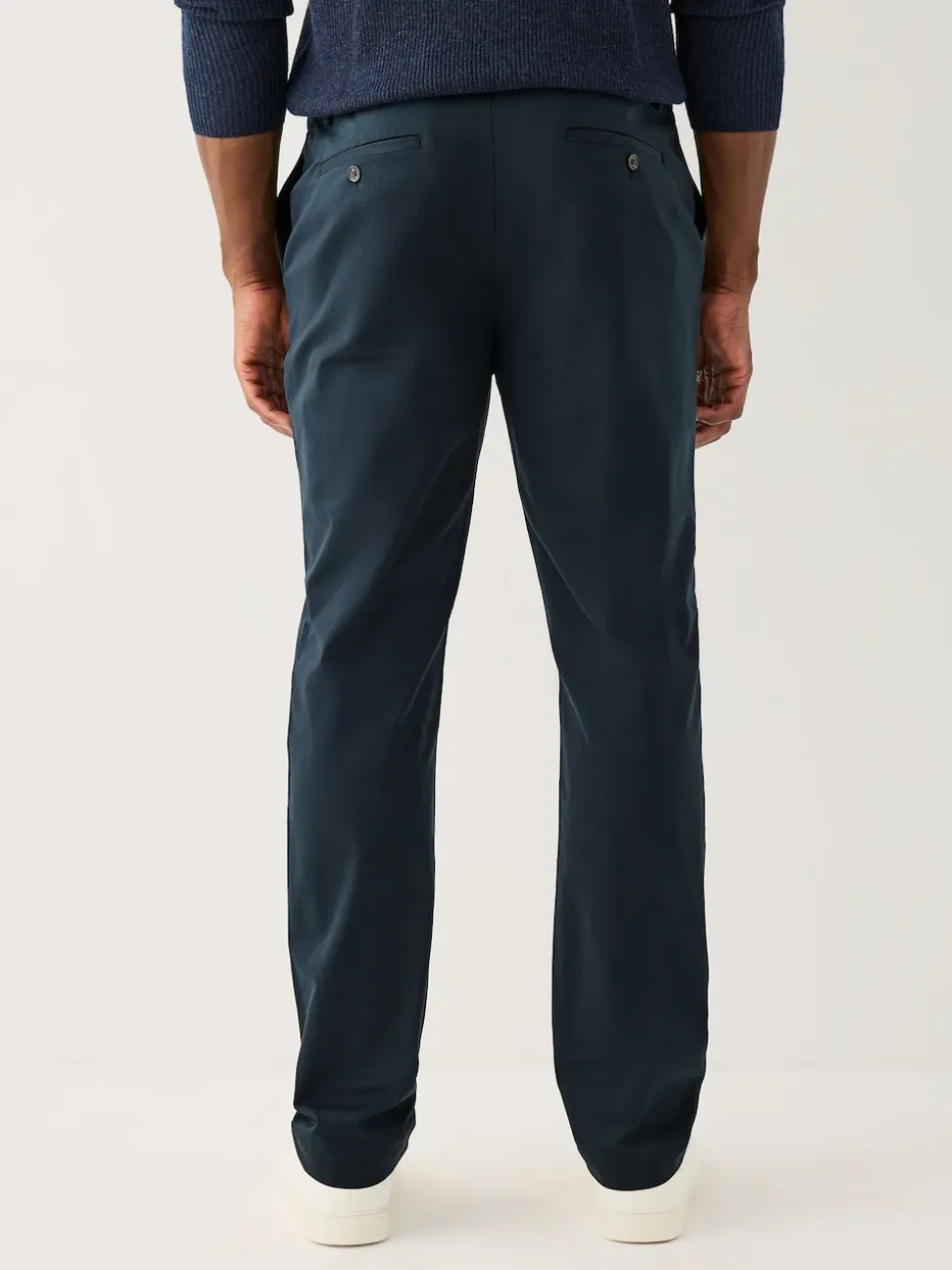 Navy Muscle Fit N.Premium Smart Cotton TENCEL™ Lyocell Blend Chinos With Comfort Waistband