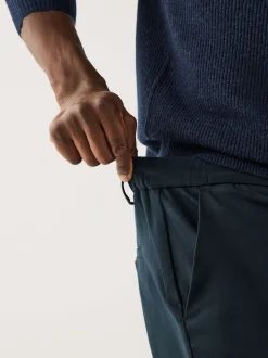 Navy Muscle Fit N.Premium Smart Cotton TENCEL™ Lyocell Blend Chinos With Comfort Waistband