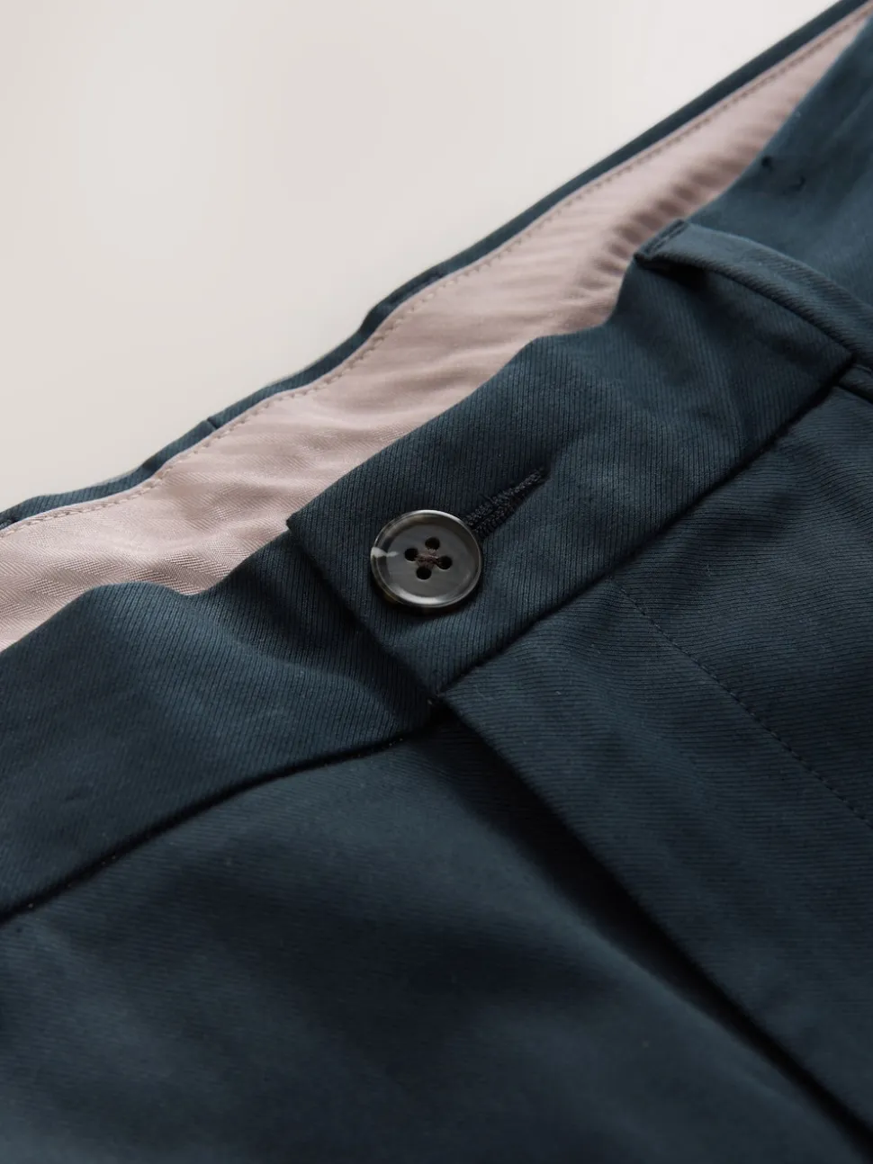 Navy Muscle Fit N.Premium Smart Cotton TENCEL™ Lyocell Blend Chinos With Comfort Waistband
