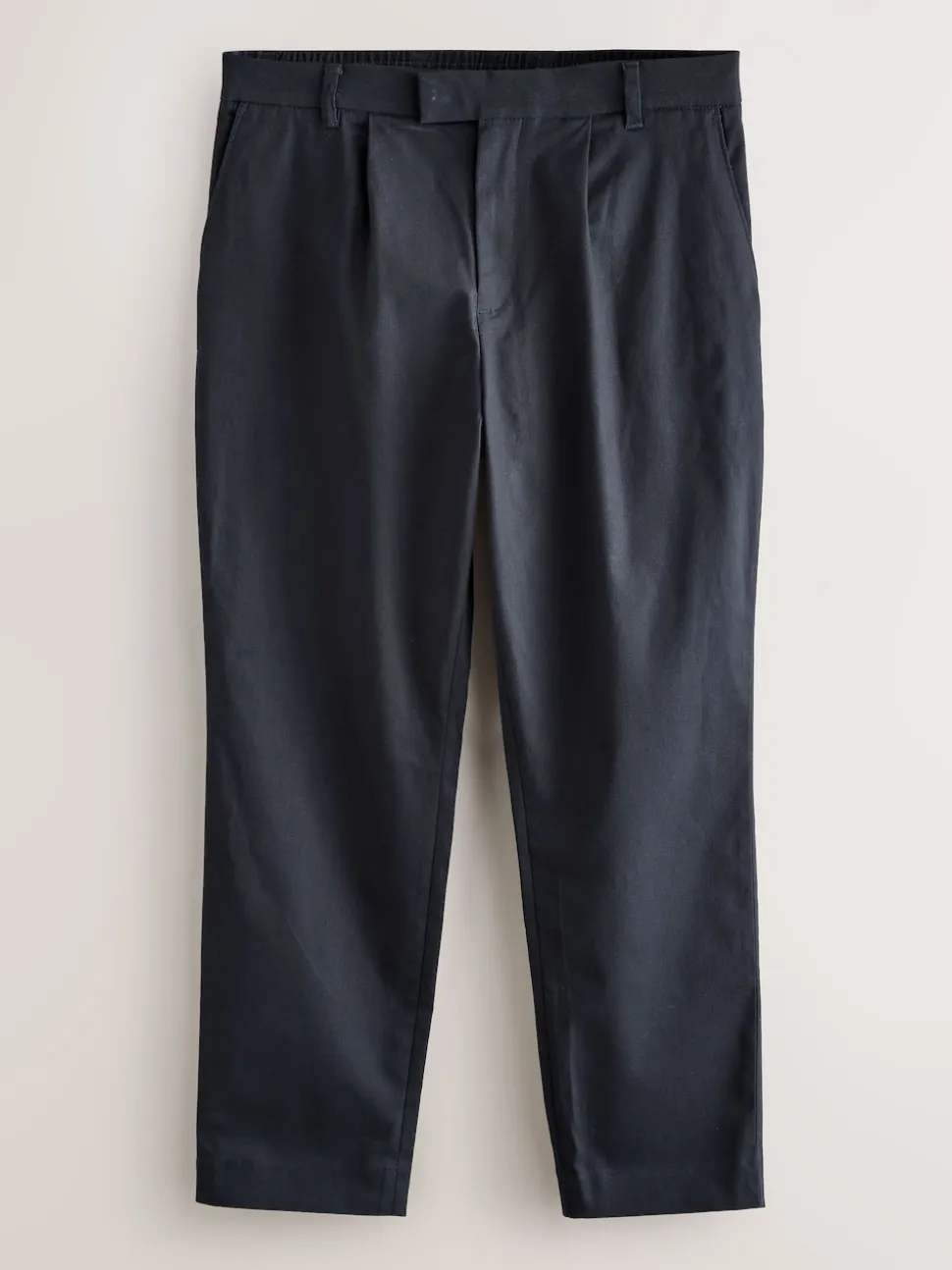 Navy N.Premium Regular Tapered Fit Smart Cotton Chinos with Elasticated Back and Stretch