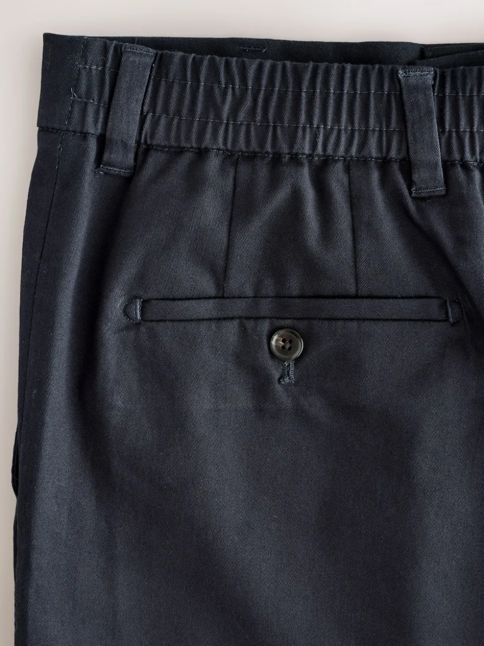 Navy N.Premium Regular Tapered Fit Smart Cotton Chinos with Elasticated Back and Stretch
