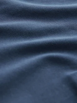 Navy Ottoman Regular Fit Short Sleeve Tipped Polo Shirt