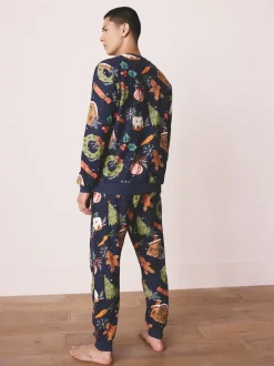 Navy Pudding Matching Family Christmas Pyjamas