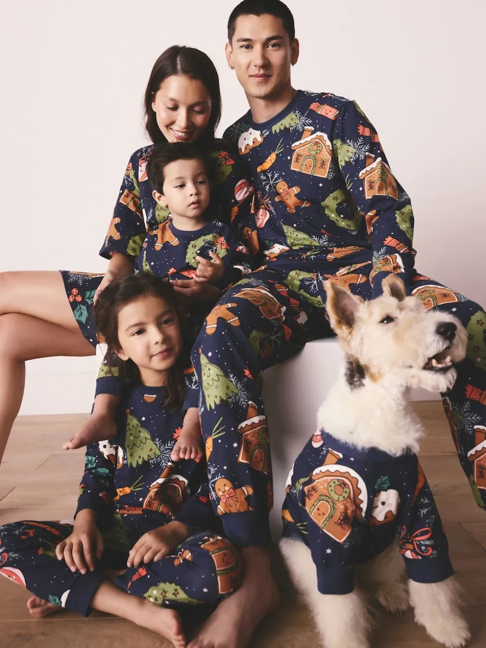 Navy Pudding Matching Family Christmas Pyjamas